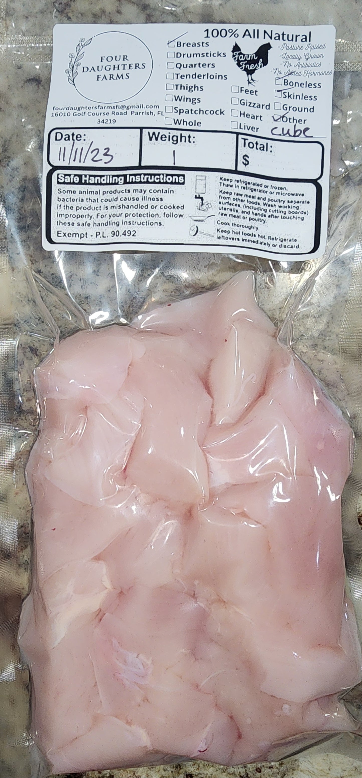 Chicken Breast Cubed